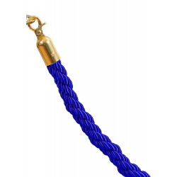 Усукано въже за ограничителна стойка със златисти краища и куки Усукано въже за ограничителна стойка със златисти краища и куки