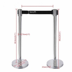 Ограничително колче с черна лента 450 см.