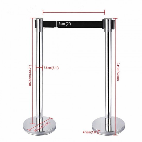 Ограничително колче с черна лента 450 см.