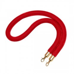 Velvet rope with chrome ends