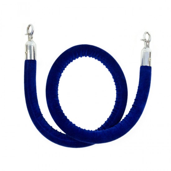 Velvet rope with chrome ends Velvet rope with chrome ends