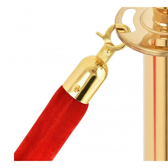 Velvet rope with chrome ends Velvet rope with chrome ends