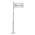 Stainless steel pole with lockable halyard