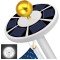 Solar flagpole light 128 LED