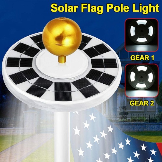 Solar flagpole light 128 LED
