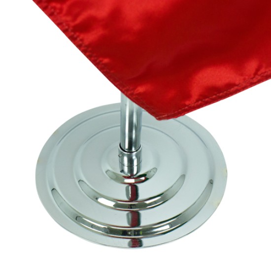 Interior chrome flagpole Interior chrome flagpole