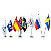 Desk flagpoles and flag holders