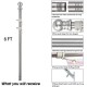 Facade sectional flagpole and flag holder Facade sectional flagpole and flag holder