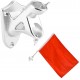 Facade sectional flagpole and flag holder