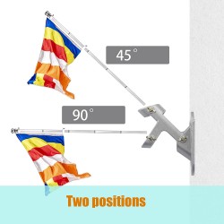 Facade sectional flagpole and flag holder