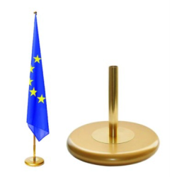 Interior golden flagpole