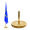 Interior golden flagpole