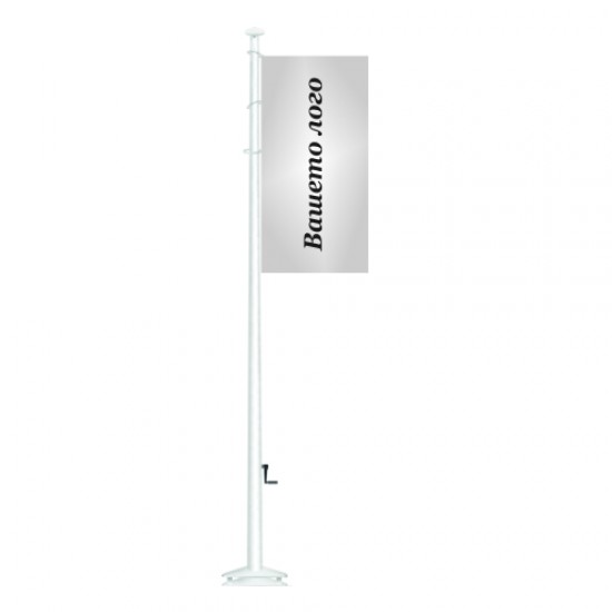 Glass fibre flagpole with winch Glass fibre flagpole with winch