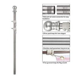 Сглобяем фасаден пилон с механизъм против усукване на знамето и фасадна стойка Сглобяем фасаден пилон с механизъм против усукване на знамето и фасадна стойка