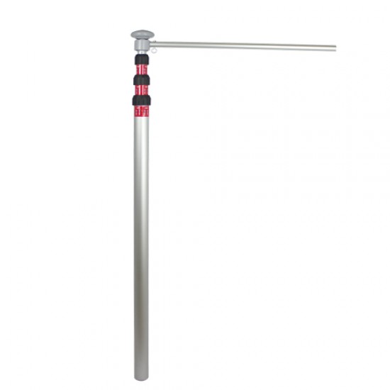 Telescopic aluminium flagpole up to 600 cm with rotating arm Telescopic aluminium flagpole up to 600 cm with rotating arm