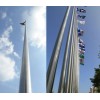 Hot dip galvanized stainless steel flagpoles