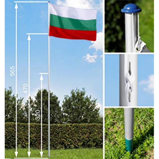 Бюджетен сглобяем алуминиев пилон със знаме на България