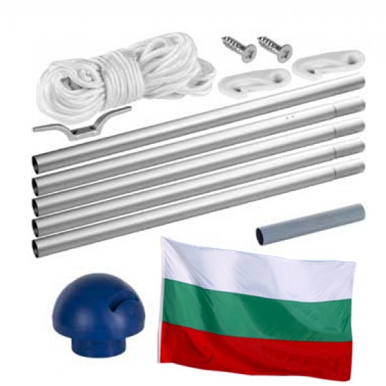 Бюджетен сглобяем алуминиев пилон със знаме на България