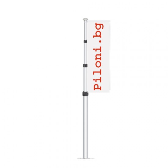 Telescopic aluminium flagpole up to 600 cm with rotating arm Telescopic aluminium flagpole up to 600 cm with rotating arm