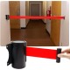 Individually retractable barrier stand with adjustable red belt 200 cm.